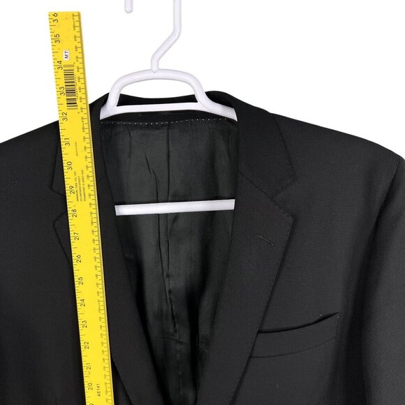 Batistini Mens 44L Black Single Breasted Blazer Italian Wool Sport Coat Timeless - Picture 10 of 16